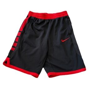 Nike Boys Black & Red Dri-Fit Athletic Shorts Size LG |  Activewear